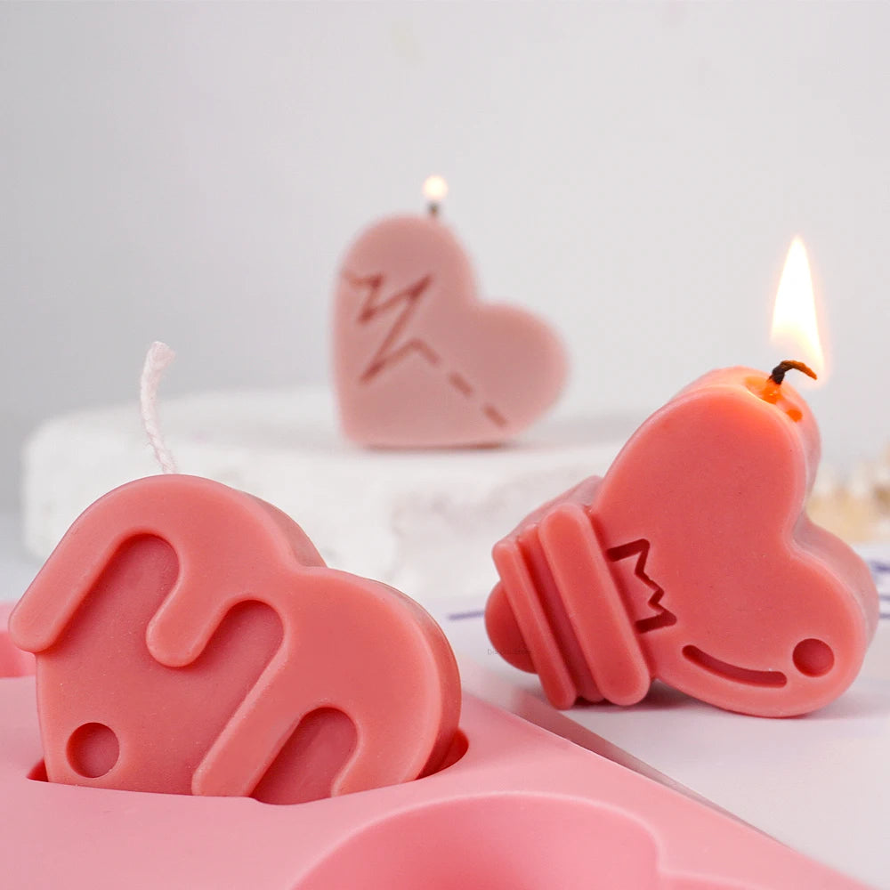 New kinds Heart Shape Silicone Soap Mold DIY Handmade Angel Love Cake Chocolate Baking Molds Aromath Soap Candle Crafts Making