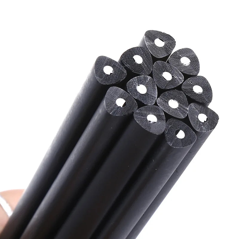 12 Pieces High-Quality Black Wooden Pencil Set Suitable For Drawing Sketching, Graffiti Art Pencils Office And Study Stationery