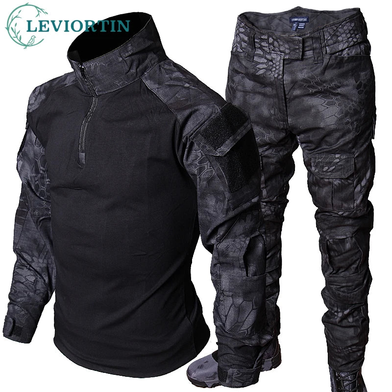 New Men's Frog Suit Airsoft Outdoor Clothes Paintball SWAT Assault Uniform Shirts and Pants for Men