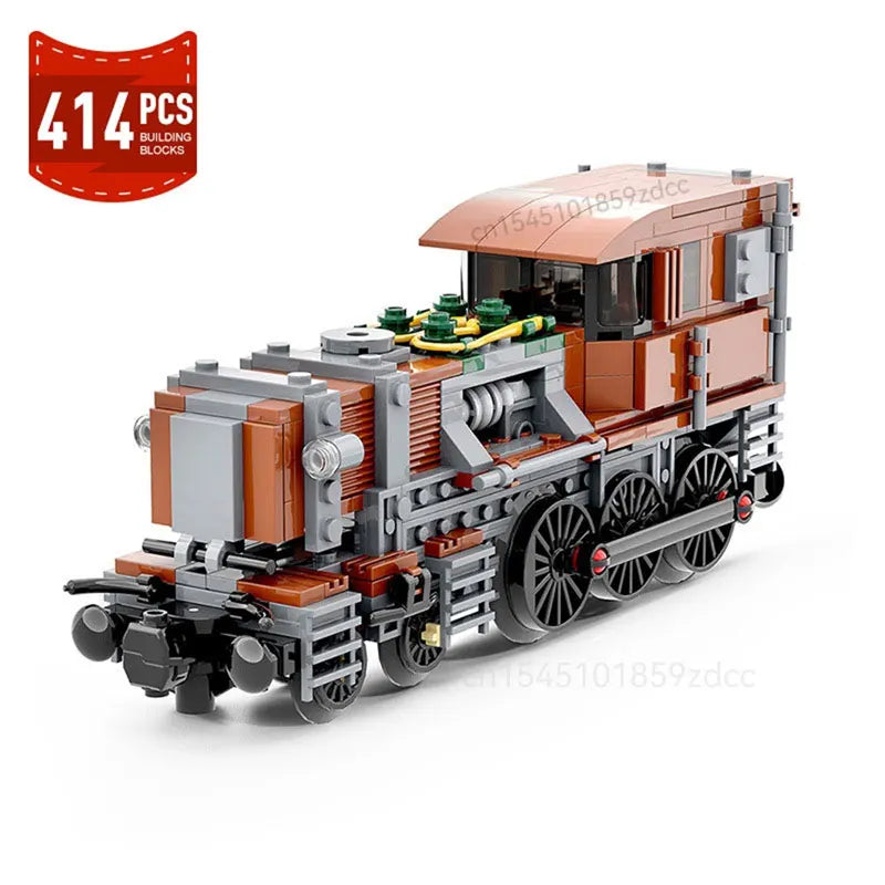 Moc High-Tech City Train Railways Building Blocks Set Retro Steam Train Carriage Bricks Constructor DIY Toys Birthday xmas Gifts