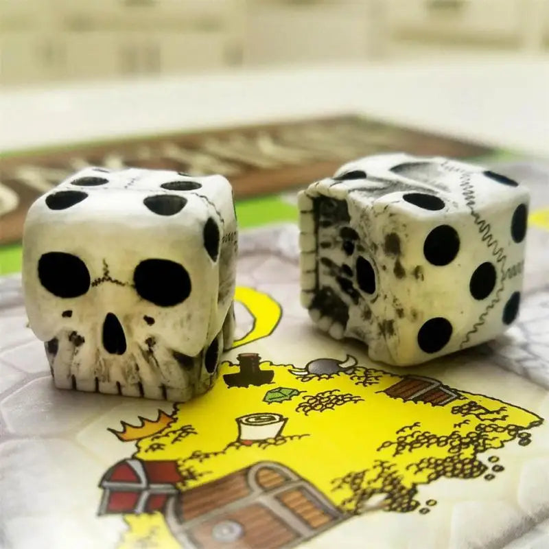 1Pcs Skull Dice 6-Sided Bone Unique Gift Gamer Great For Role Playing Board Game For Halloween