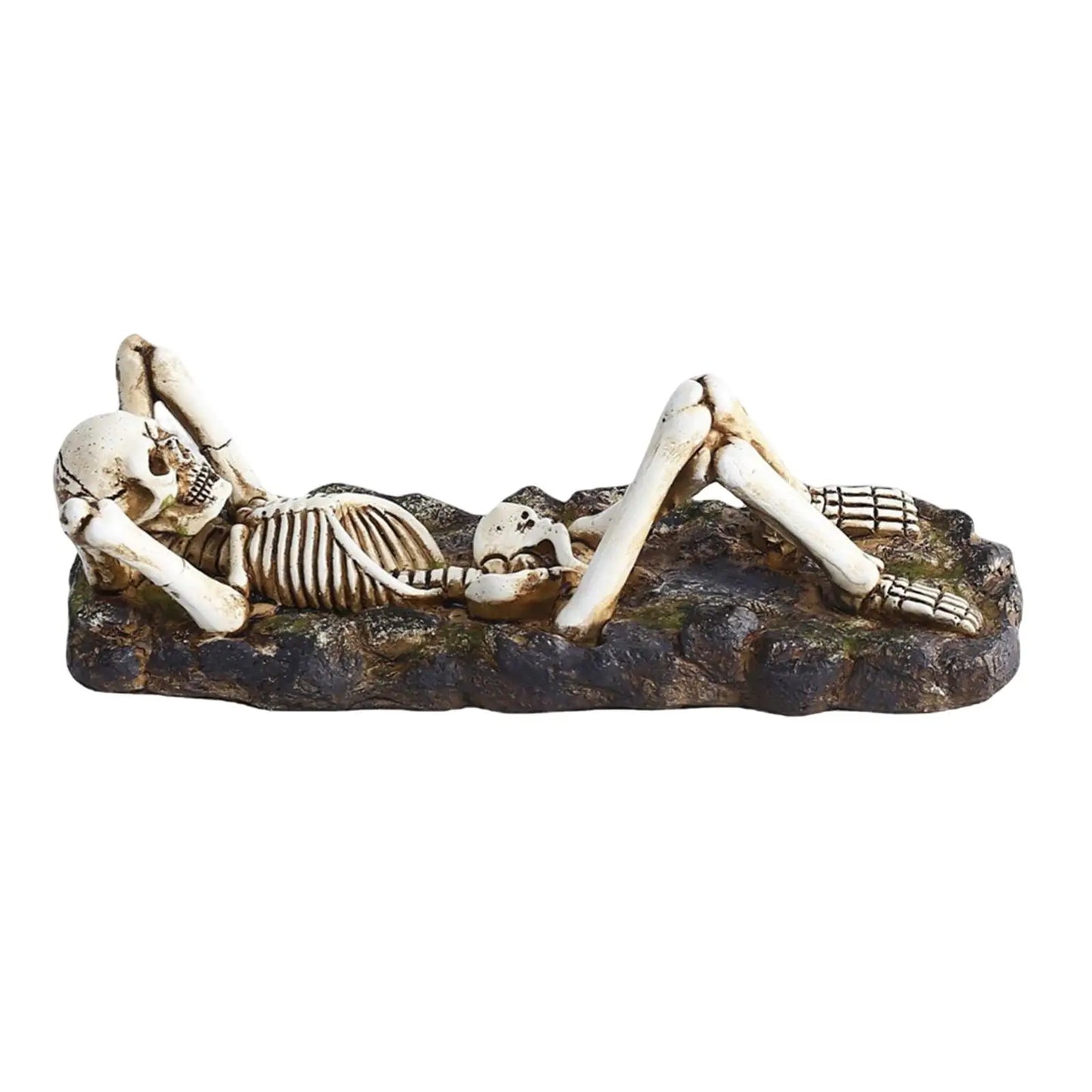 Resin Incense Burner Skull Shape Figurine Incense Stick Holder Craftwork Yoga