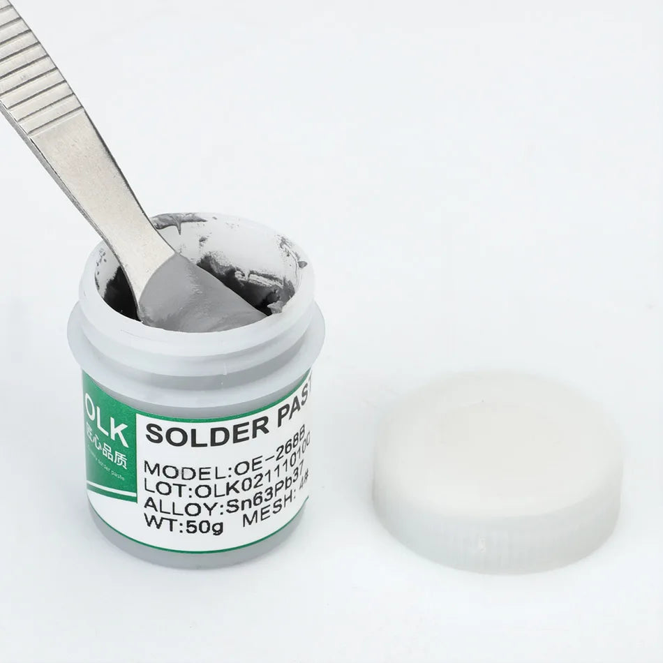 50g Solder Paste Low Temperture For Iphone Repair Smd Pcb Ic Led Bga Flux For Soldering Welding Paste In Mud Cpu