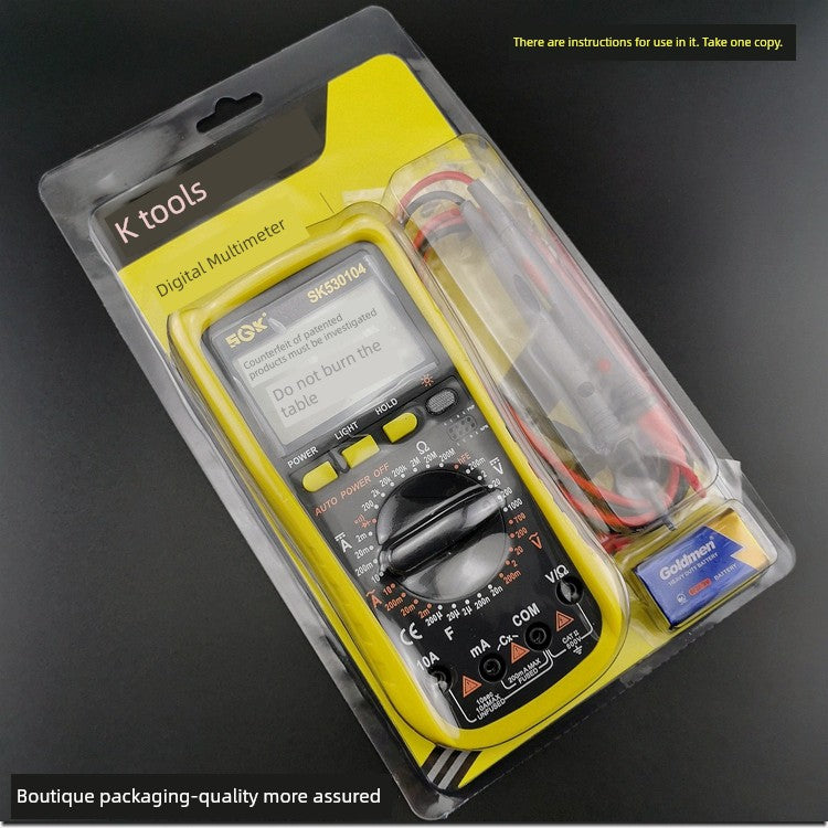 Current Digital Display Multimeter Shike Electric Appliance Home Appliance Maintenance Student Household Hydropower Project Anti-Burn Digital Multimeter