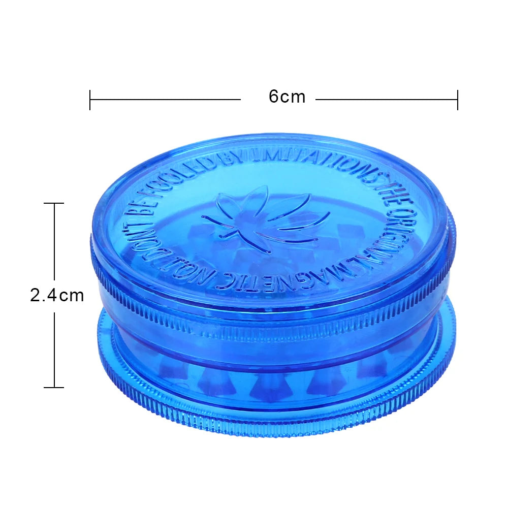 Plastic Tobacco Grinder Round Shape Herb Grinder Tobacco Spice Crusher Color Random Smoking Accessories 3 Layer