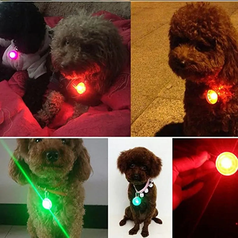 Led Dog Collar Pendant Dog Cat Collar Pet Leads Glow Accessories Bright Necklace Luminous Collar Night Safety Decoration