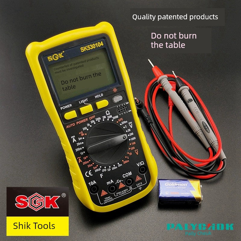 Current Digital Display Multimeter Shike Electric Appliance Home Appliance Maintenance Student Household Hydropower Project Anti-Burn Digital Multimeter