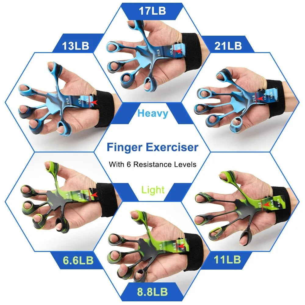 Expander Level 6 Resistance Hand Grip Strengthener Guitar Finger Exerciser Restoring Physical Tools Gripper Portable Fitness