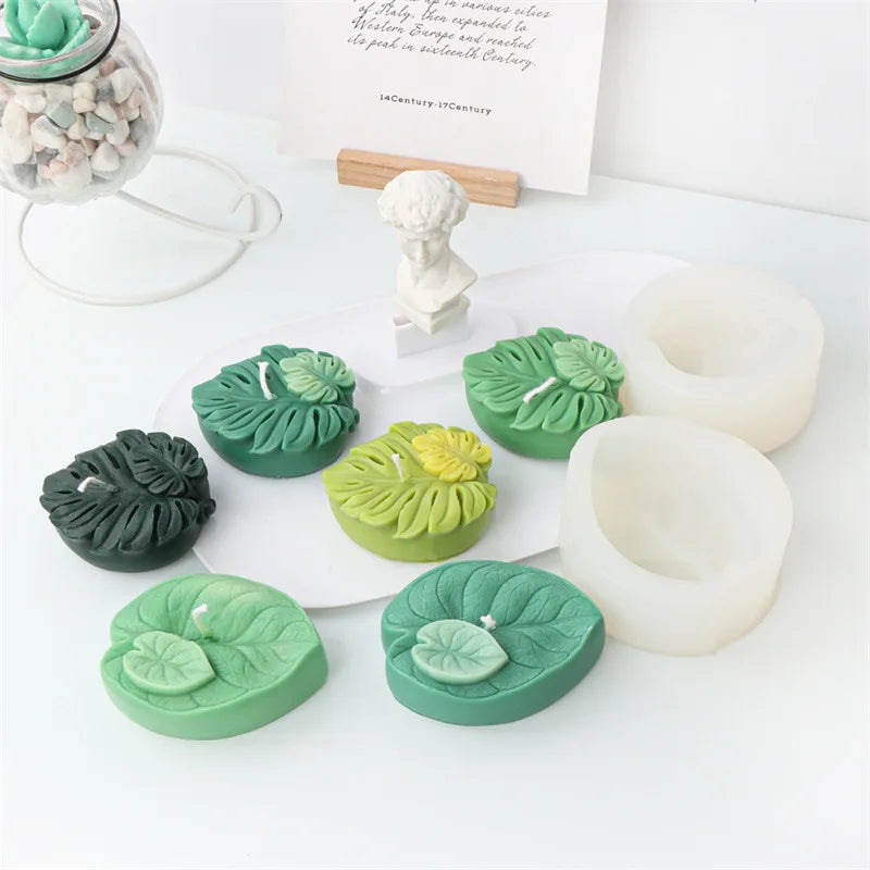 Leaf Shaped Silicone Soap Molds DIY Aromatherapy Candle Plaster Decoration Mold Handmade Soap Making Mould