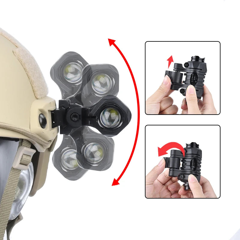 WADSN Tactical Helmet Lamp Strobe Consant Momentary AIrsoft Hanging Scout light fit FAST Helmet 20mm Rail Hunting LED Flashlight