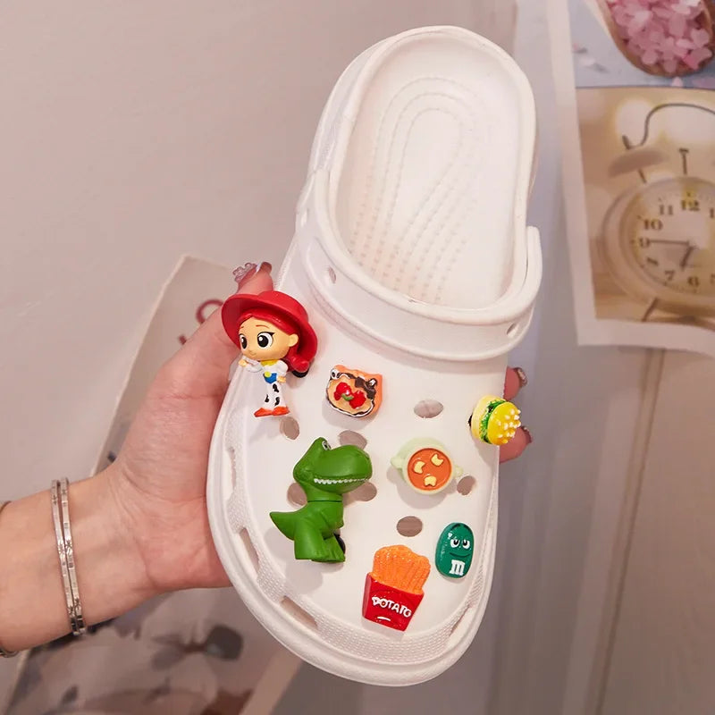 1set Disney Toy Story Cartoon Shoe Accessories Cute Buckle Buzz Lightyear Jessie Shoes Decorative Anime Figures Shoes Buckle