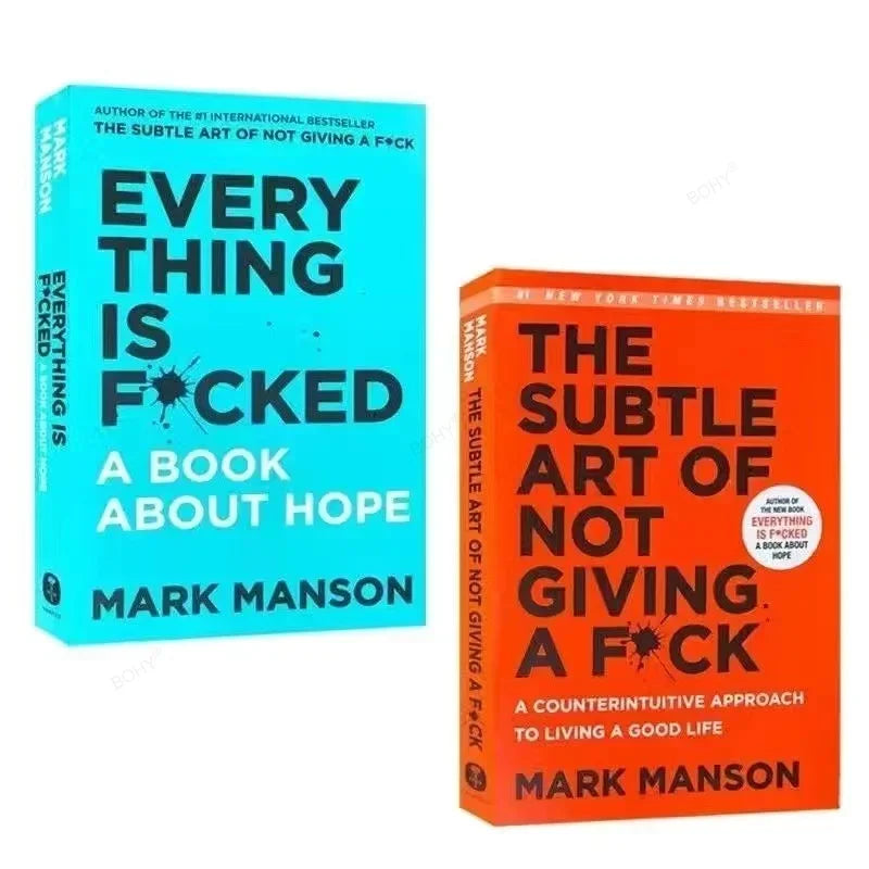 The Subtle Art of Not Giving A Fxck / Every Thing Is Fxcked By Mark Manson Self Management Stress Relief Book