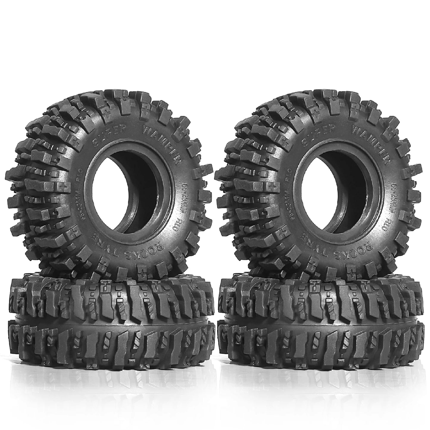 RS RC Super Soft Sticky 1.0 Crawler Tires 55*23mm for 1/18 1/24 RC Crawler Car Axial SCX24 FMS FCX24 AX24 Upgrade (T1011)