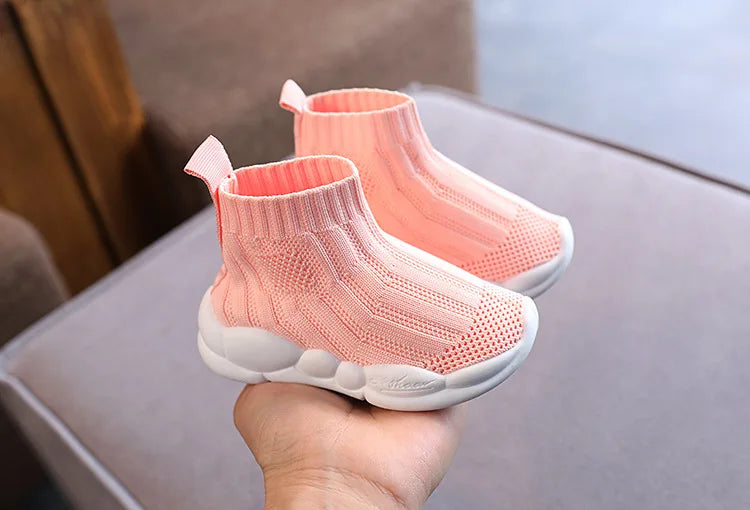 Kids Sock Shoes Knitted Fashion High Top Sneakers for Boys Girls Casual Sport Sock Sneakers 2-6 Years Children Tennis Shoes