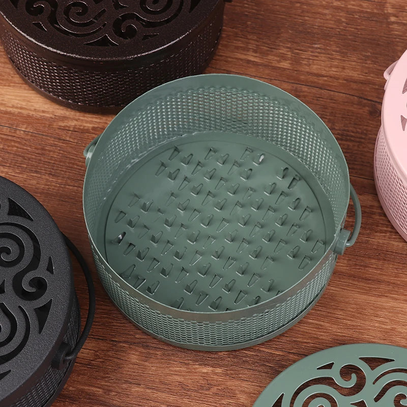 Portable Mosquito Coil Tray Holder Home Insect Repellent Anti-fire Sandalwood Incense Burner Box Anti-Mosquito Supplies