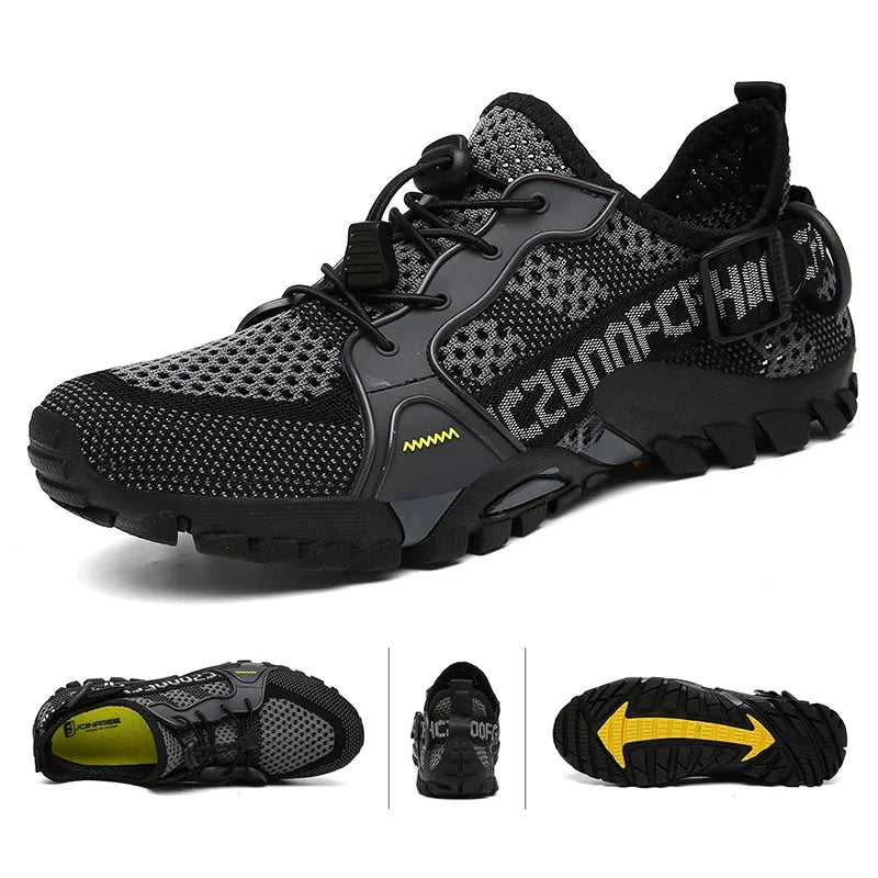 Men's Shoes Summer Breathable Mesh Outdoor Non-slip Light Walking Casual Trekking Sneakers Beach Wading Shoes Unisex Women