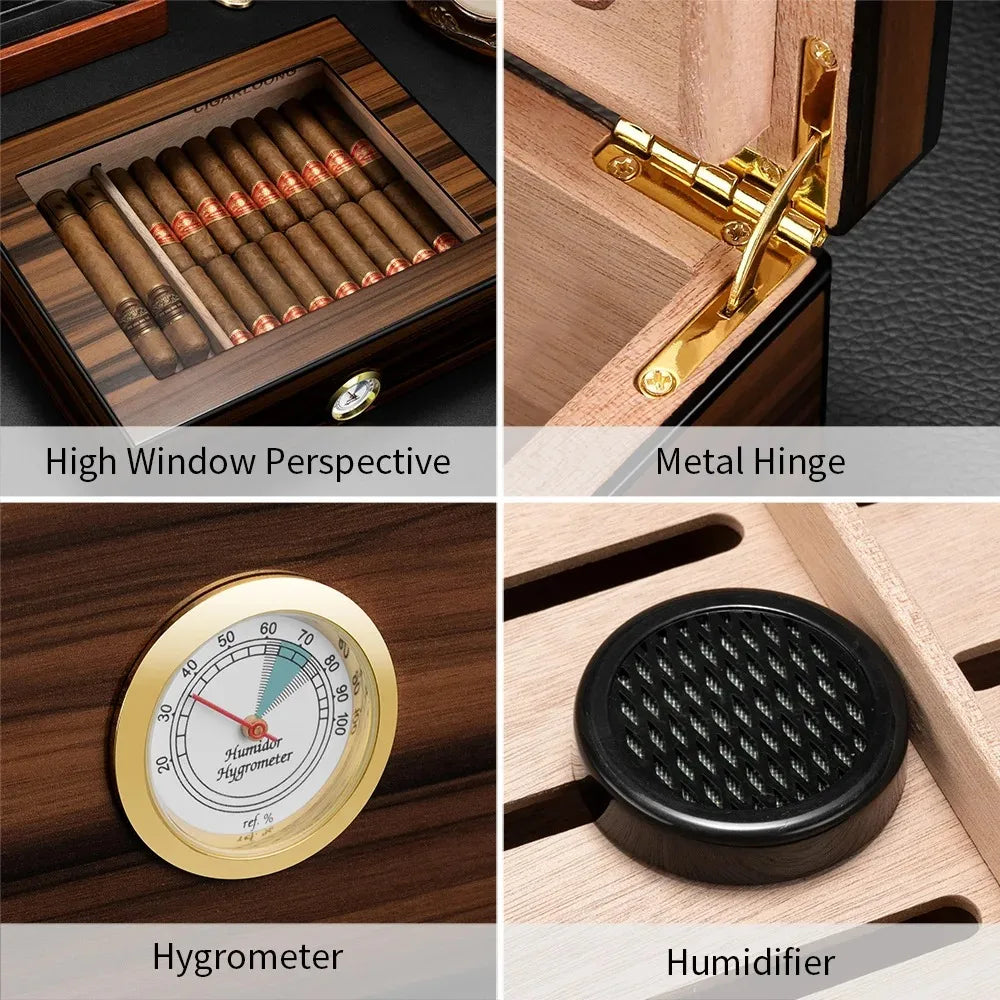 Professional Cases Cigar Humidor for Cigars Box Cigar Travel Humidors Accessories Tenbox Portable Humidifier Lighters Smoking