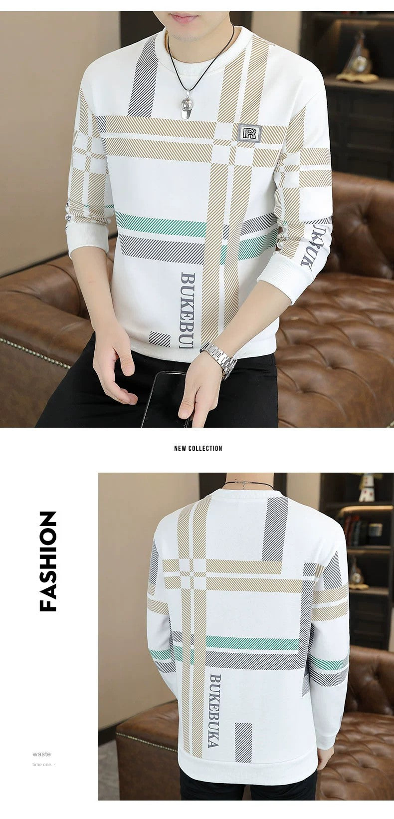 Autumn Fleece Thickened Warm and Trendy Men's Sweatshirt