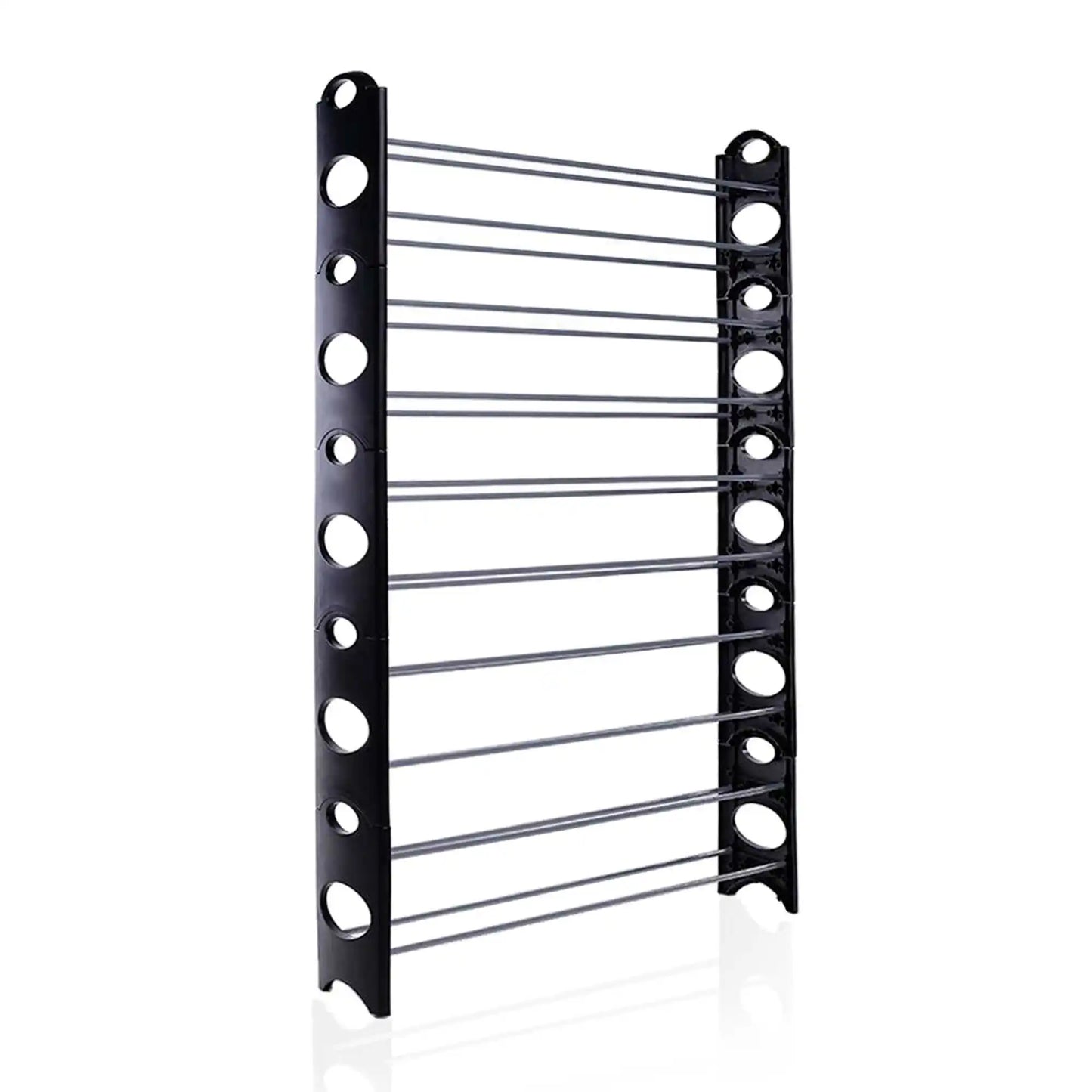 10 Tiers 50 Pairs Shoes Rack Shelves Organize Stand Storage Easy Assemble Black