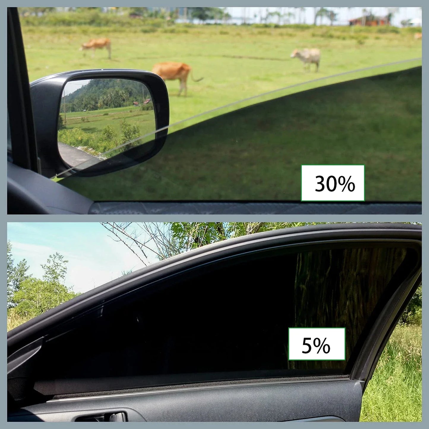 VLT 5/15/30/50% Heat & UV Block Professional Window Tint Adhesive Film Auto Car Blackout Sun Shade Window Film for Building