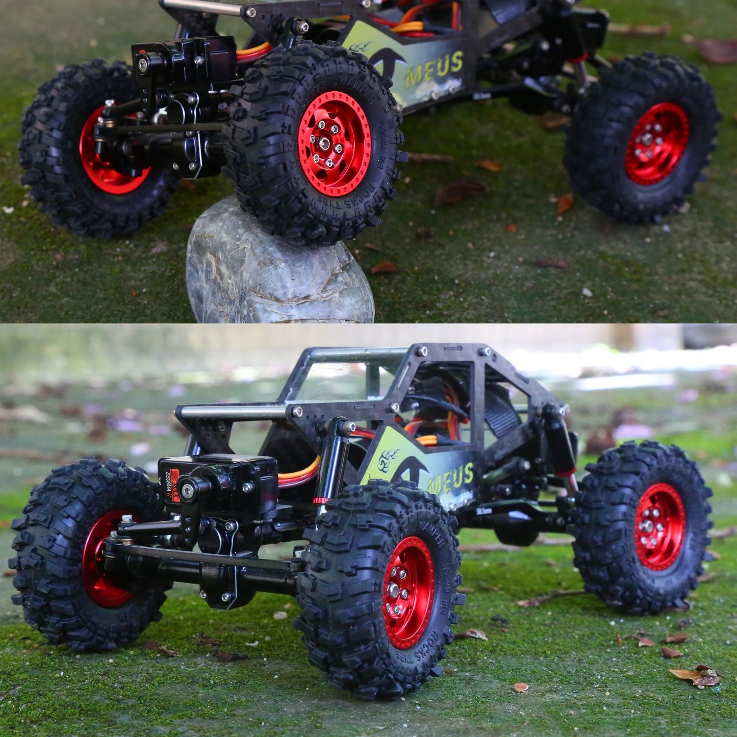 RS RC Super Soft Sticky 1.0 Crawler Tires 55*23mm for 1/18 1/24 RC Crawler Car Axial SCX24 FMS FCX24 AX24 Upgrade (T1011)