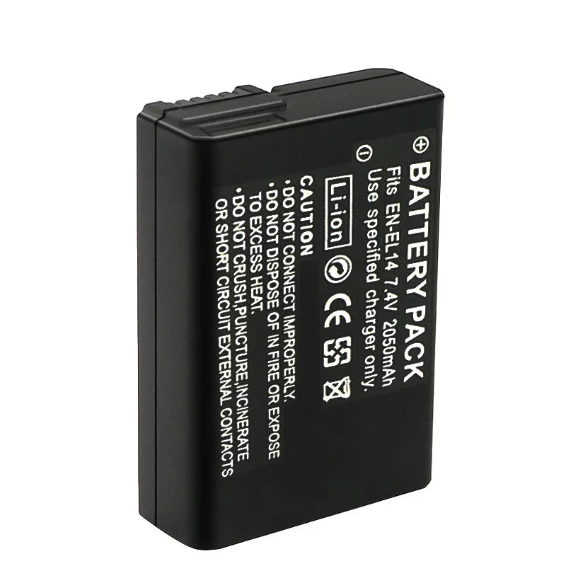 2050mah EN-EL14a EL14 CAMERA BATTERY EN-EL14 For Nikon P7000 P7100 P7800 P7700 D3100 D3200 D3300 D3400 D3500 D5600 D5100 D5300