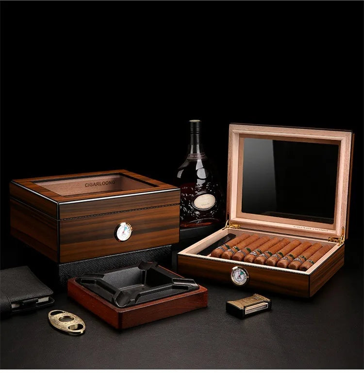 Professional Cases Cigar Humidor for Cigars Box Cigar Travel Humidors Accessories Tenbox Portable Humidifier Lighters Smoking