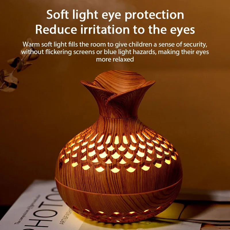 300ml Wood Grain Air Humidifier Essential Oil Aroma Diffuser USB Home Car Office Ultrasonic humidificador Portable Mini Purifier