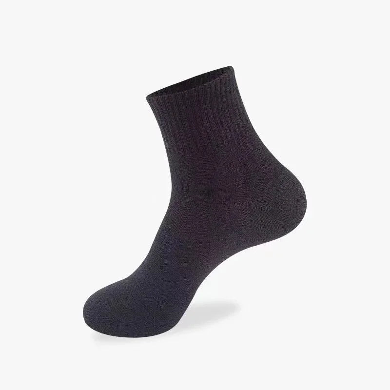 10Pairs/Lot Men's Casual Socks Antibacterial Breathable Business Socks Soft Fabric Elastic Medium Socks for All Seasons EU38-45