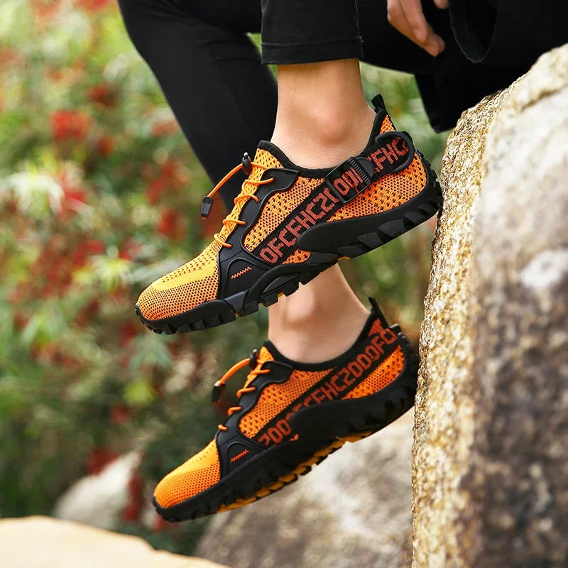 Men's Shoes Summer Breathable Mesh Outdoor Non-slip Light Walking Casual Trekking Sneakers Beach Wading Shoes Unisex Women