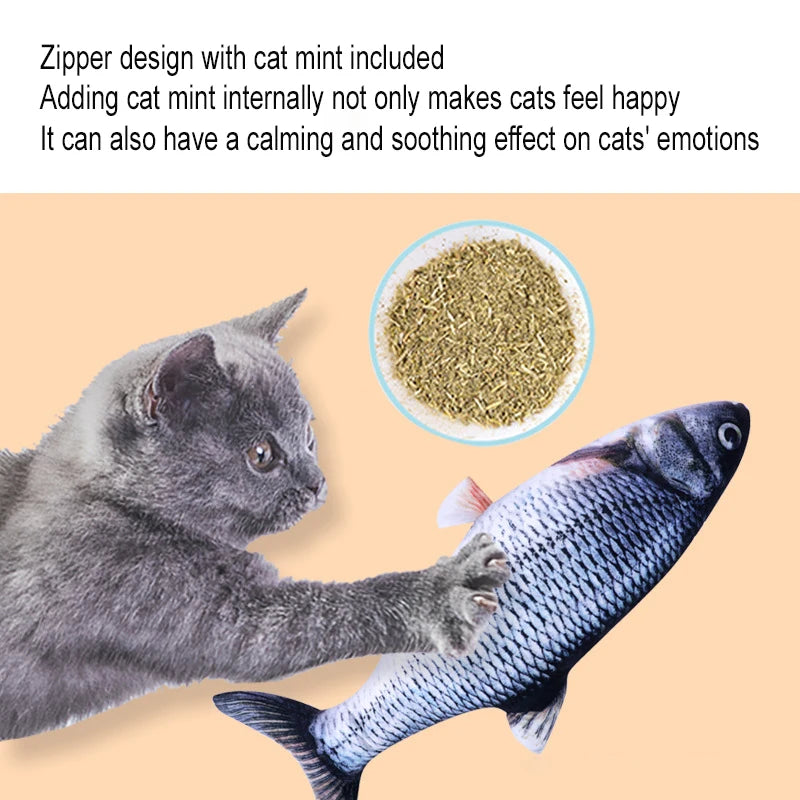 Cat Toy Training Entertainment Fish Plush Stuffed Pillow 20Cm Simulation Fish Cat Toy Fish Interactive Pet Chew Toy Pet Supplies