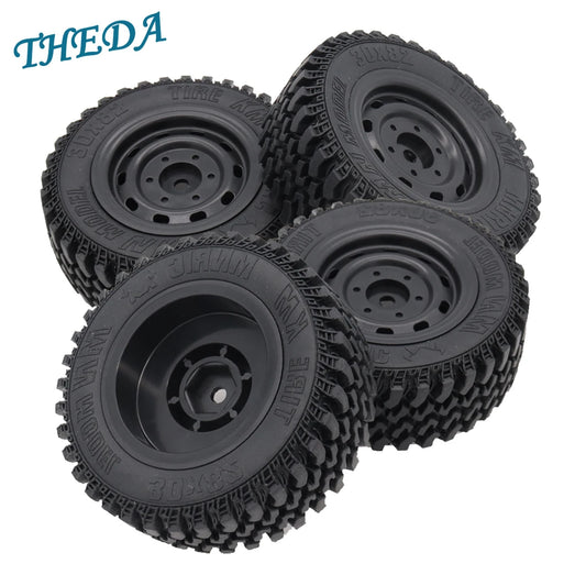 For MN86 Intact 80MM RC Tire RC Rubber Tire Professional Plastic Rubber Tire RC Accessory Upgrade Parts Fit