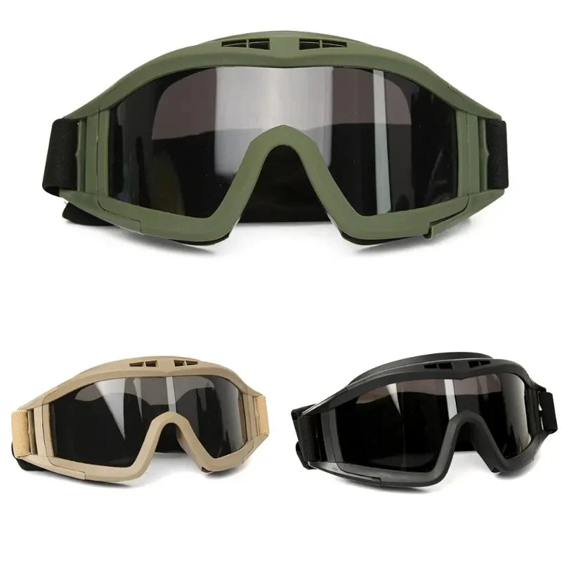 Tactical Bulletproof Goggles, Desert Locust Outdoor Goggles, Military Fans, CS Shock Resistant Sports, Off-Road