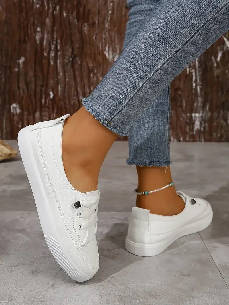 Spring and Summer Fashion New Breathable Round Toe Mouth Casual and Comfortable Flat Walking Shoes Sneakers Zapatos De Mujer