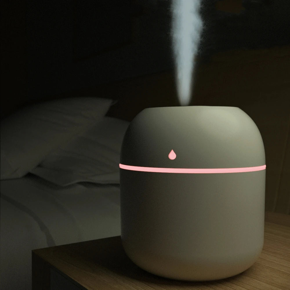 220ML Mini Humidifier Portable Spray Mist USB Ultrasonic Desktop Indoor Household Oil Essential Mute Air Diffuser Atomization