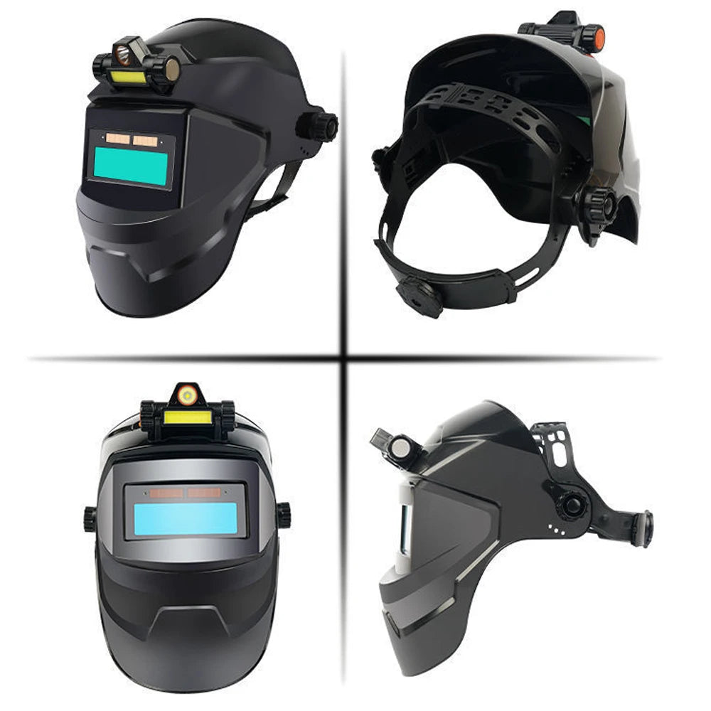 Automatic Welding Mask Large View True Colo Auto Darkening Welding Facemask 130℃ Temperature Resistant For Arc Welding Cutting