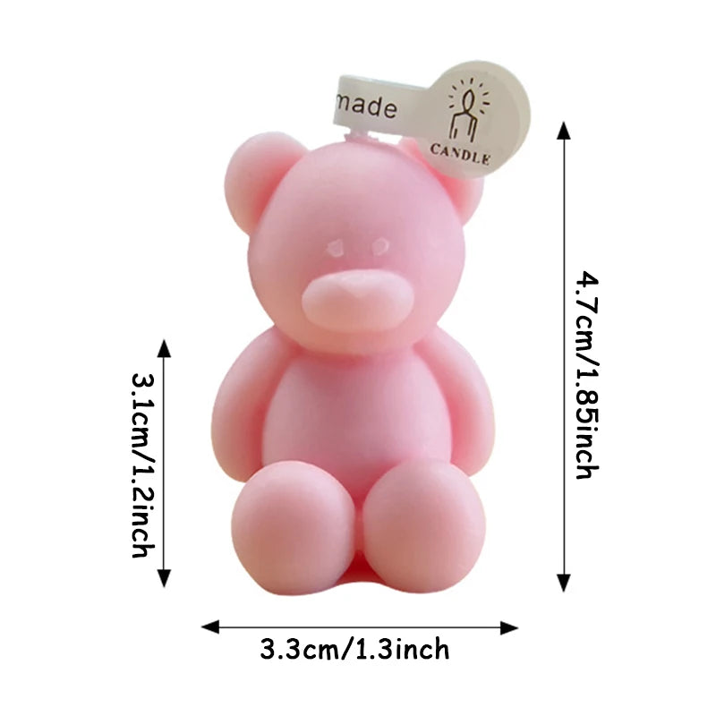 Cute Candles Bear Birthday Decor Scented Candles Ins Desktop Decorative Centerpiece Aromatic Candles Cake Topper Birthday Gifts