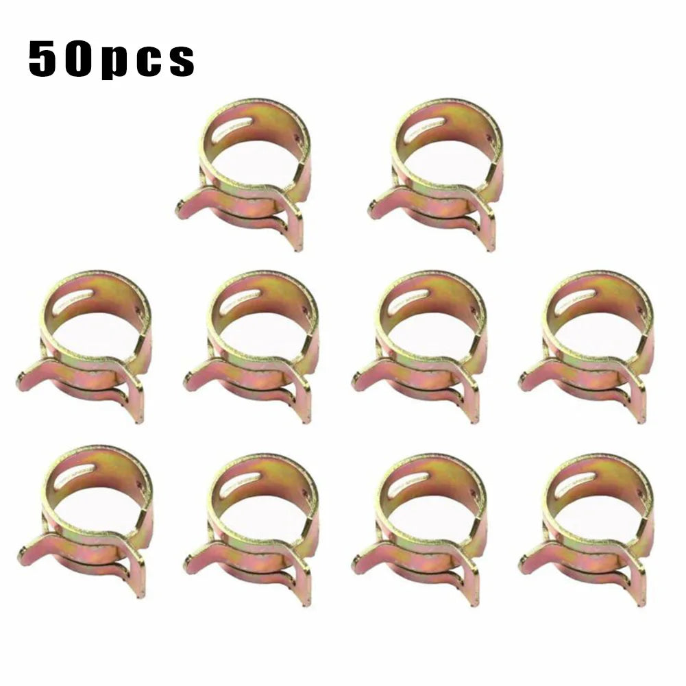 50pcs/set Car Spring Clips Fastener 5/6/7/8/9mm Spring Clip Fuel Water Line Hose Pipe Air Tube Clamps Auto Accessories