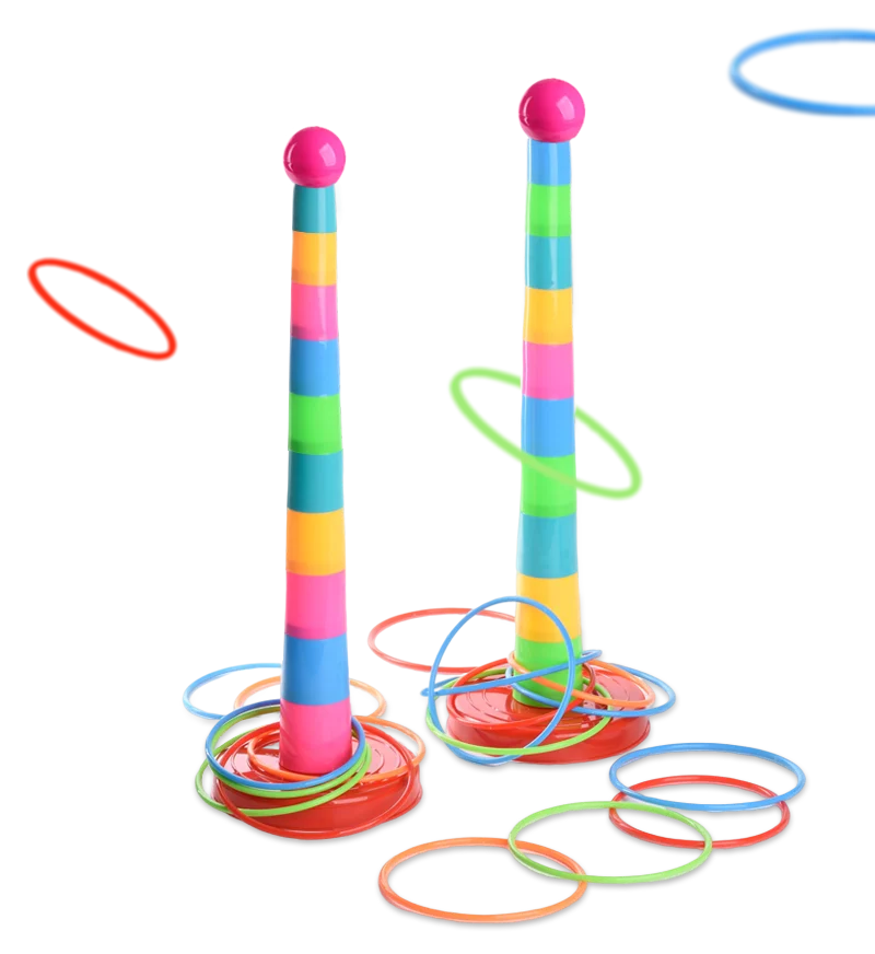 10 layers Children Throw Circle Game Ferrule Stacked Toys Fun Indoor Outdoor Parent-Child Interactive Early Education Gift