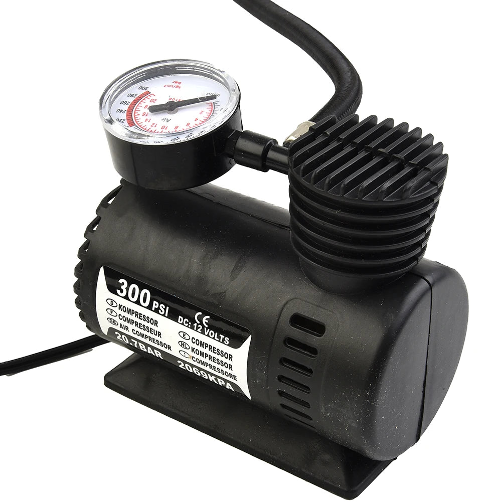 12V Car Electric Air Pump 300psi Air Compressor Tire Mini Car Tire Inflator Auto Repair Accessories For Inflator High Quality