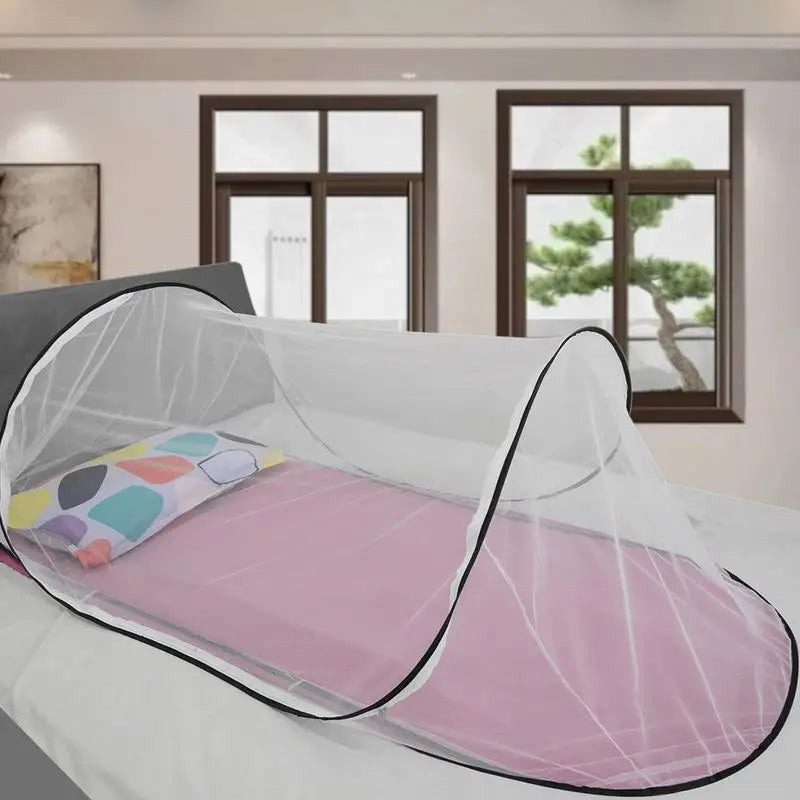 Folding Bed Tent Portable Mosquito Net Outdoor Hiking Travelling Tent Indoor Dormitory Single Bed Mesh Tent Camping Fly Net Tent