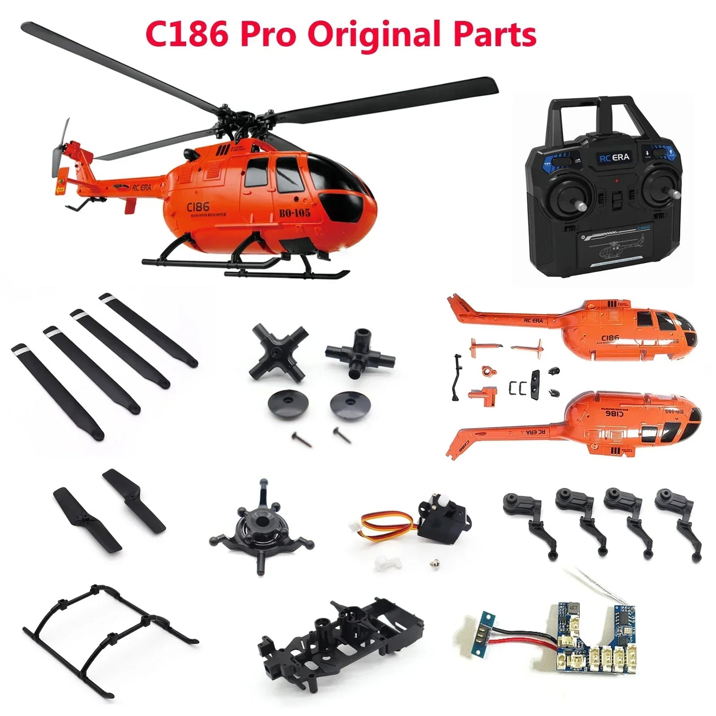 C186 Pro B105 RC Helicopter 2.4G 6G System 4CH Remote Control 6-Axis Sentry Drone RC Quadcopter Helicopter Toy Gift for Boy