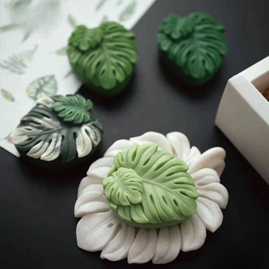 Leaf Shaped Silicone Soap Molds DIY Aromatherapy Candle Plaster Decoration Mold Handmade Soap Making Mould