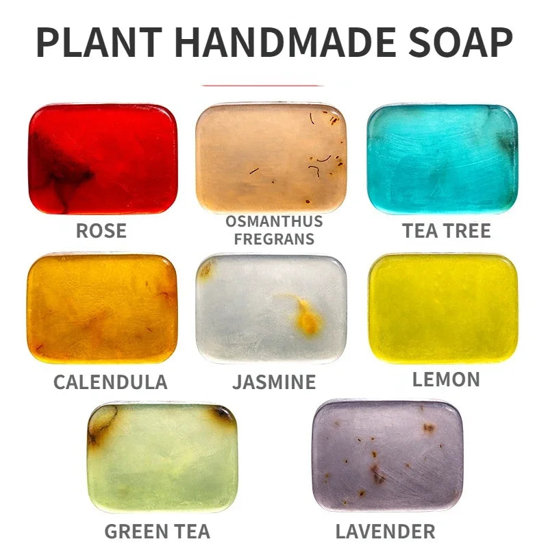 Handmade Plant Essential Oil Soap Natural Calendula , Marigold ,Lavender, Osmanthus Fragrans Soap Herbal Soap