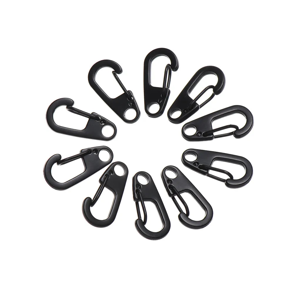 10/50Pcs Carabiner D-Ring Key Chain Spring Clips Mini Aluminium Alloy Hang Buckle Survival EDC Gear Outdoor Camping Keyring Tool