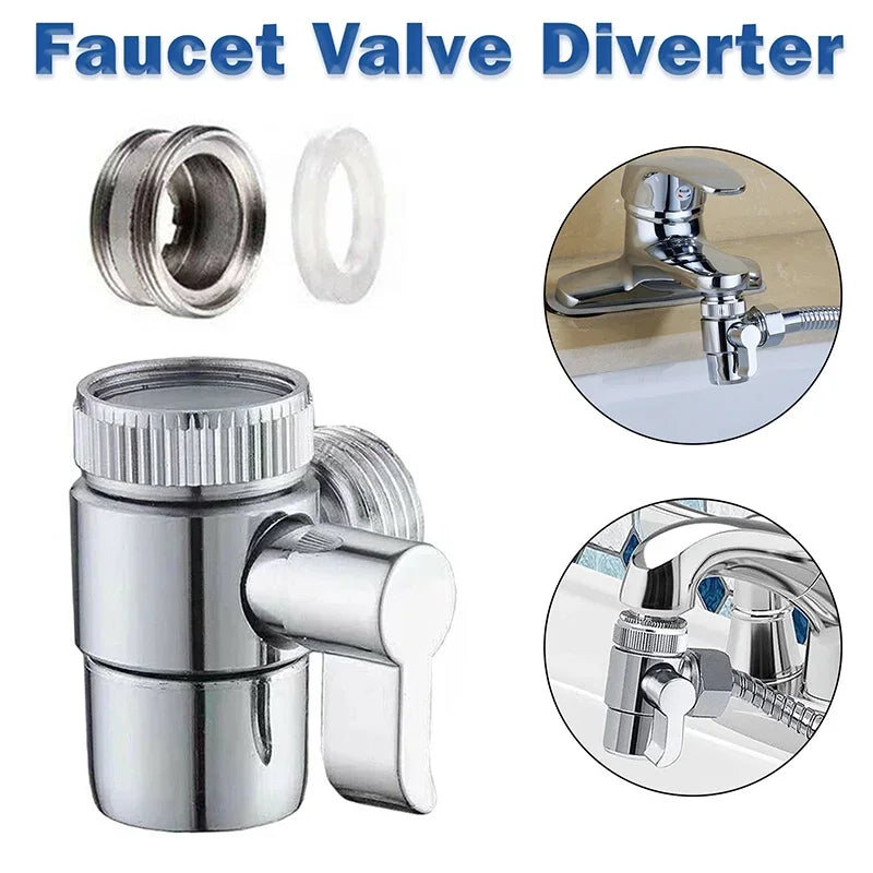 Zinc Alloy Switch Faucet Adapter Kitchen Sink Splitter Diverter Valve Water Tap Connector Toilet Bidet Shower Kichen Accessories