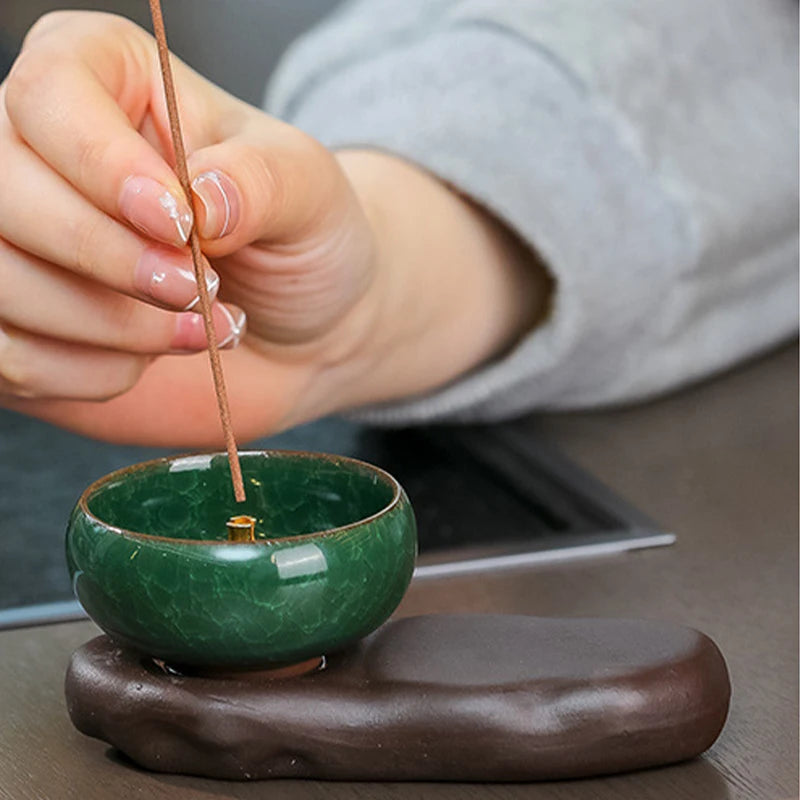 Creative Incense Burner Stick Holder Buddhist Monk Censer Household Aromatherapy Meditation Yoga Studios Decoration Ornament