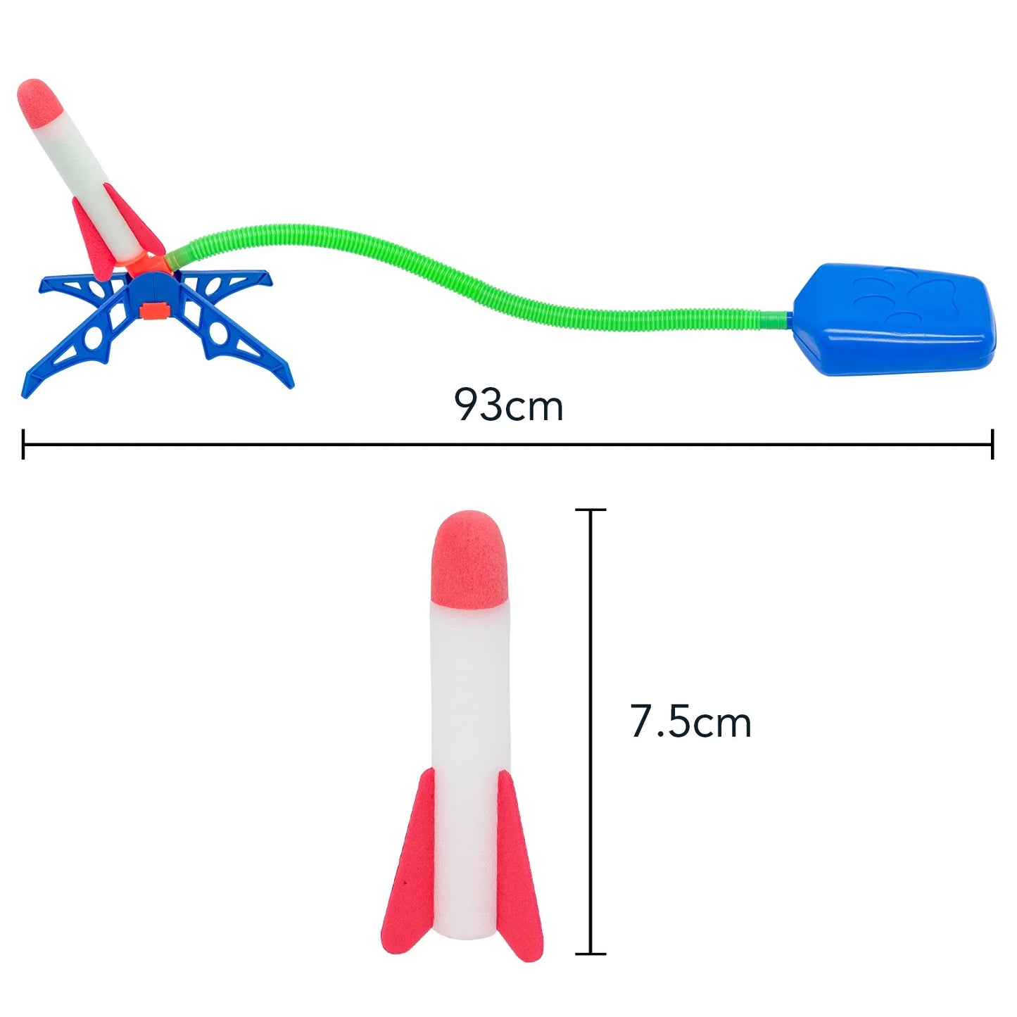 Kids Air Pressed Stomps Soft Foam Rocket Pedal Games Launcher Pump Pedal  Flying Rocket Shooting Toy Education Outdoor Sport