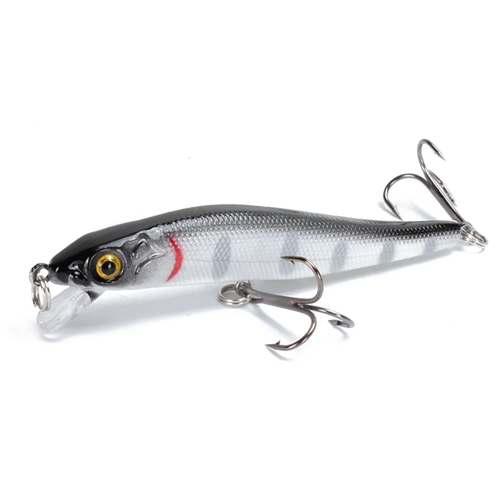 1Pcs Floating Crankbait Minnow Fishing Lures 5.8g 85mm Bass Trolling Pike Plastic Hard Bait Wobbler Swimbaits Pesca Tackle