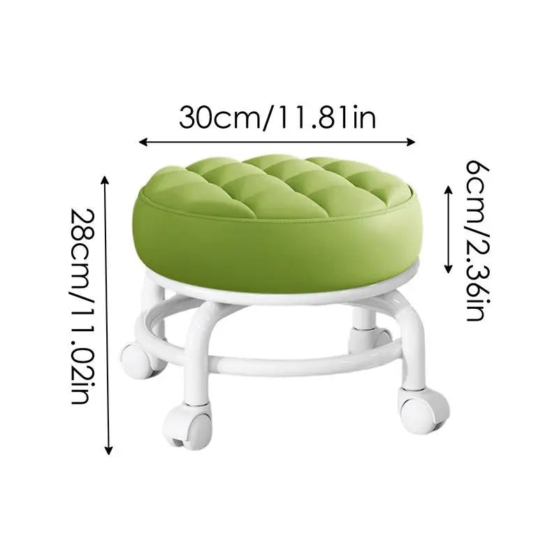 Household Universal Wheel Small Stool 360 Degree Rotating Children Pulley Low Stool Walking Round Chair supplies For Rental Room